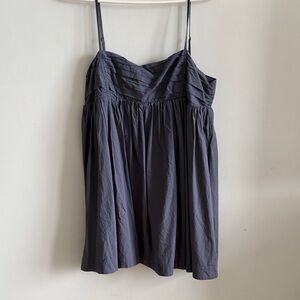 Aritzia Charcoal Gray Spaghetti Strap Mini Dress